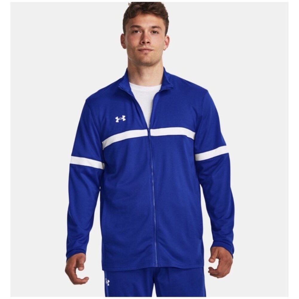 Under Armour Men’s L  Knit Warm Up Team Full-Zip Royal Blue Athletic Jacket